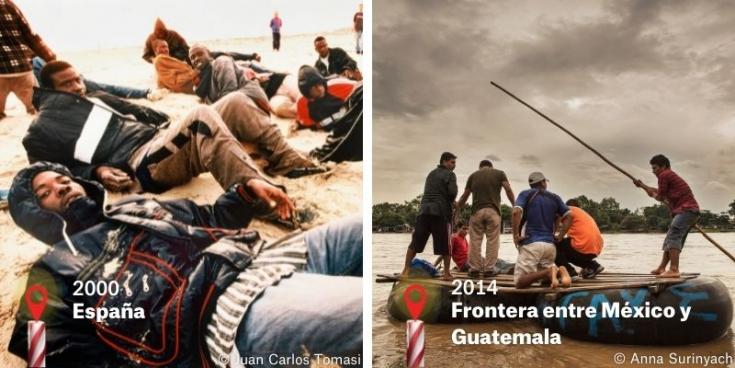 España (año 2000) - Frontera México / Guatemala (año 2014)
