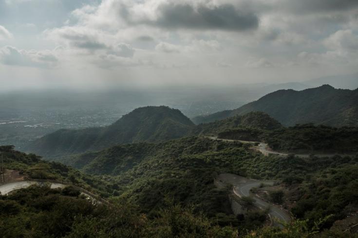 La vista de la ciudad de Alamata desde la carretera que se dirige al norte hacia Korem, Etiopía, el 8 de diciembre de 2020.