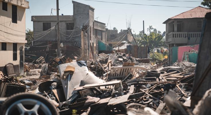 Edificios dañados o destruidos tras el terremoto de Haití