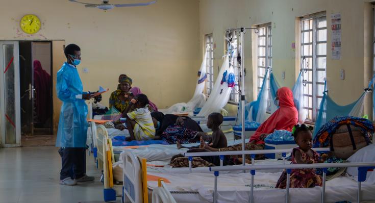Centro de tratamiento de difteria de MSF en Nigeria. 